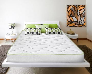 Green Future Aloe Vera Matrac 90x190 cm, félkemény/kemény, ortopéd, memóriahabos, anatómikus, 18 cm, bambuszrostos, aloe verás, antiallergén huzattal